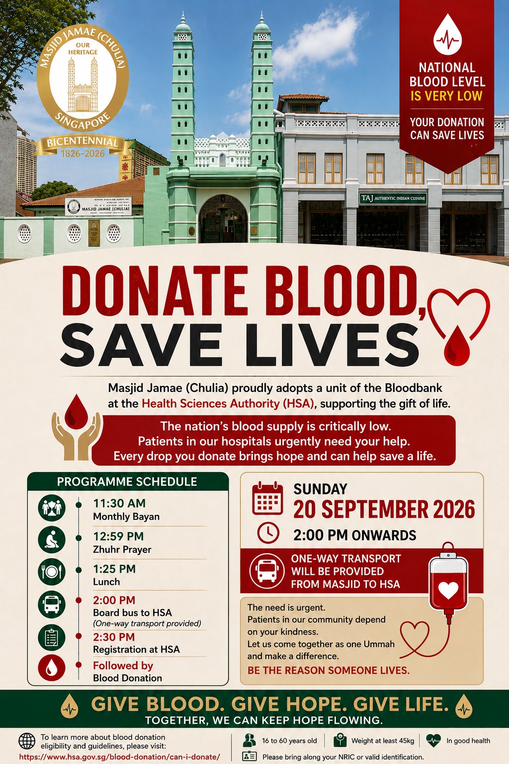Latest Masjid Jamae programme